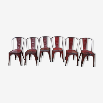 Set of 6 Tolix chairs model A