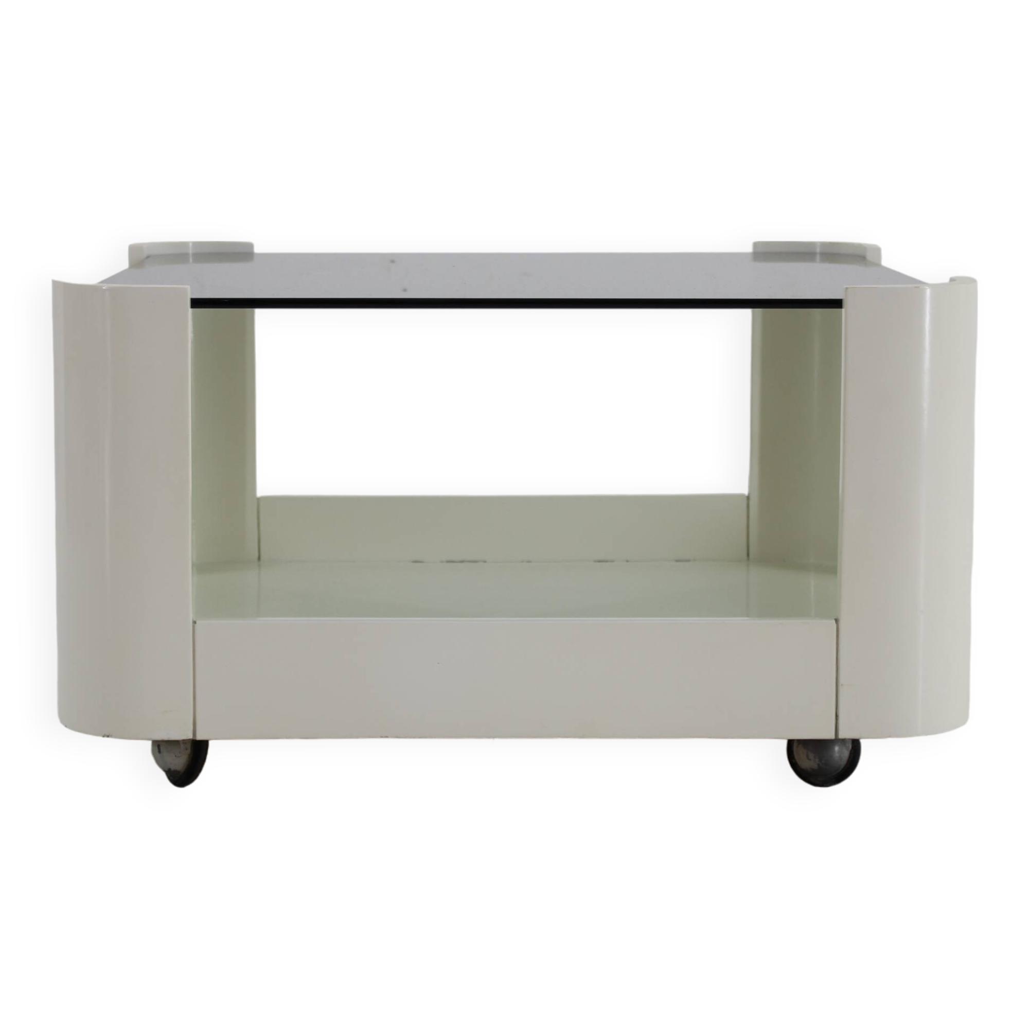 1970s Italian Square Glass Coffee Table