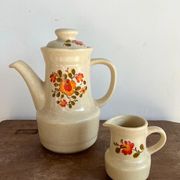 Vintage coffee service, Bergen model of the Faïences de Saint Amand