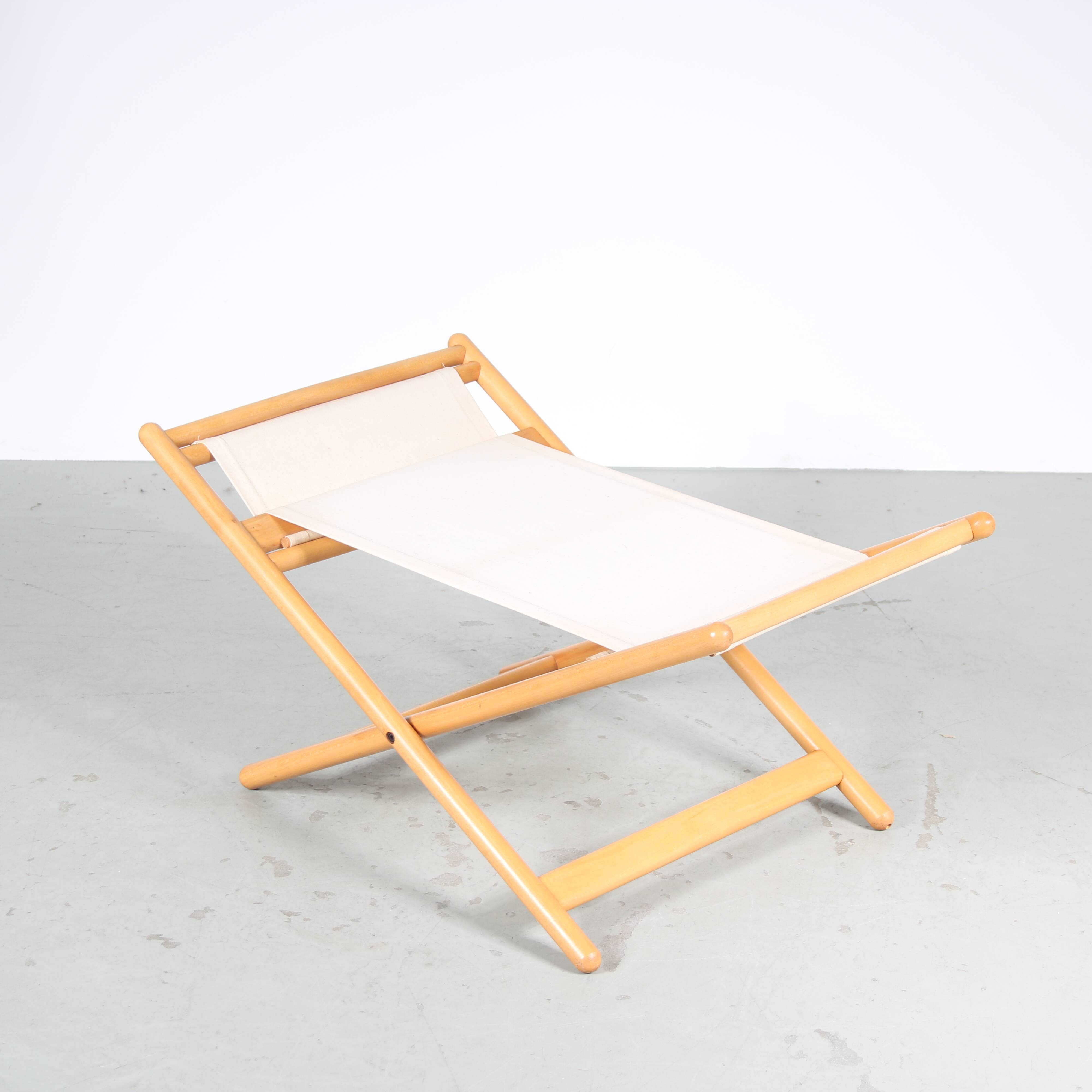 Chaise Vico Magistretti « Regina D'Africa » avec tabouret pour Alias, Italie 1970