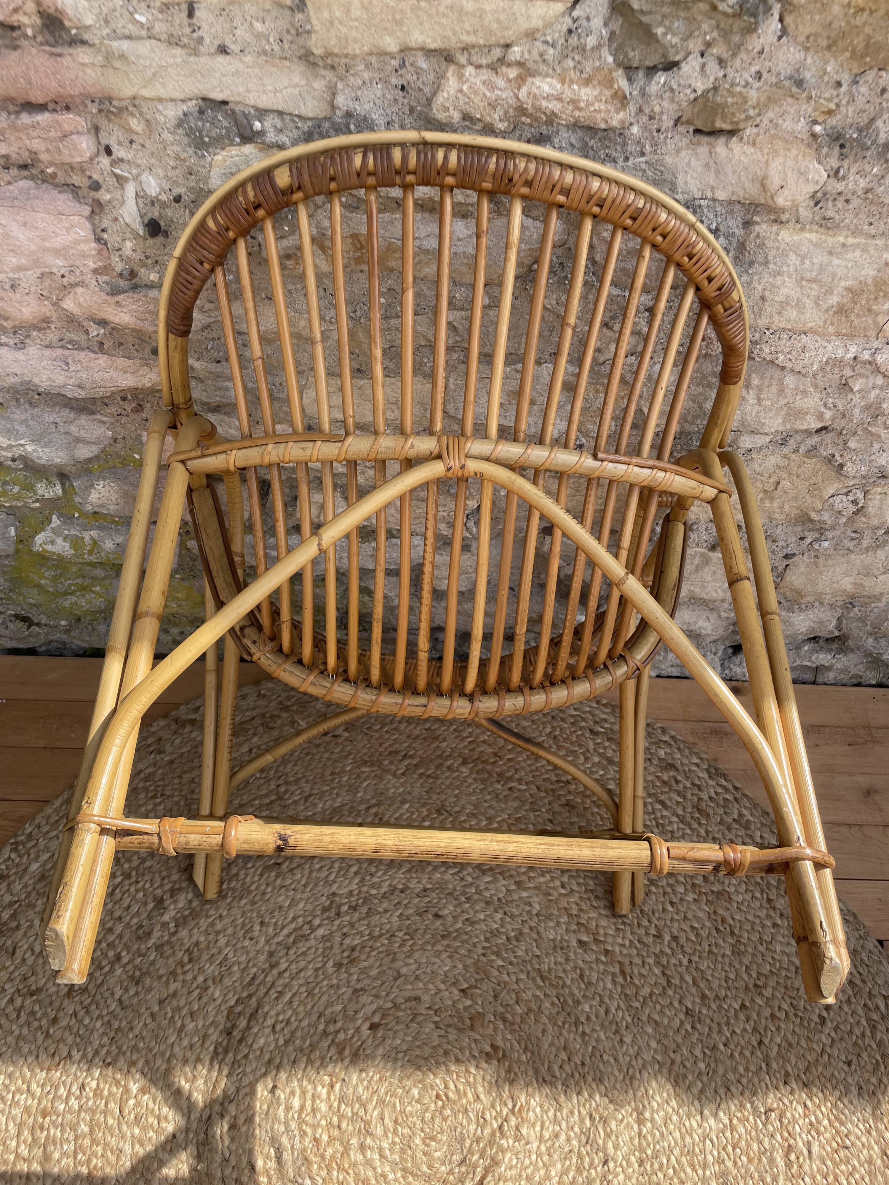 Rattan basket chair
