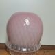 Globe de lampe abat jour méduse en verre moulé vintage rose pastel motif suspension baladeuse