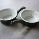 Pair of 2 cassollettes-ramekins-pans PILIVITE in fire porcelain
