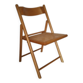 Chaise pliante assise cannée