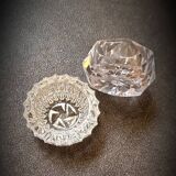 Vintage crystal salt and pepper shakers