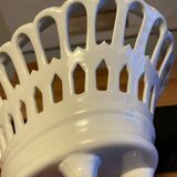 White earthenware fruit basket