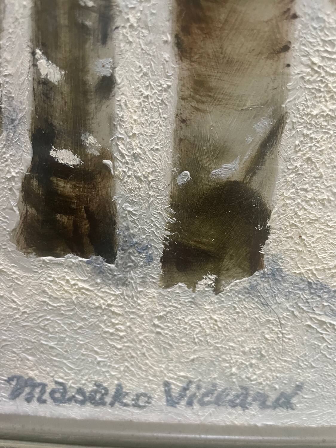 Birch forest painting Masako Villard