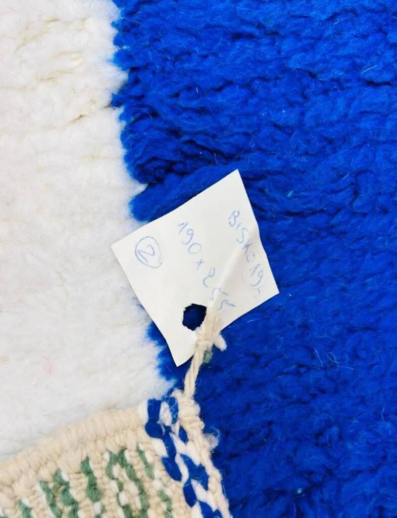 Handmade wool Berber rug 2.5 x 1.5 m