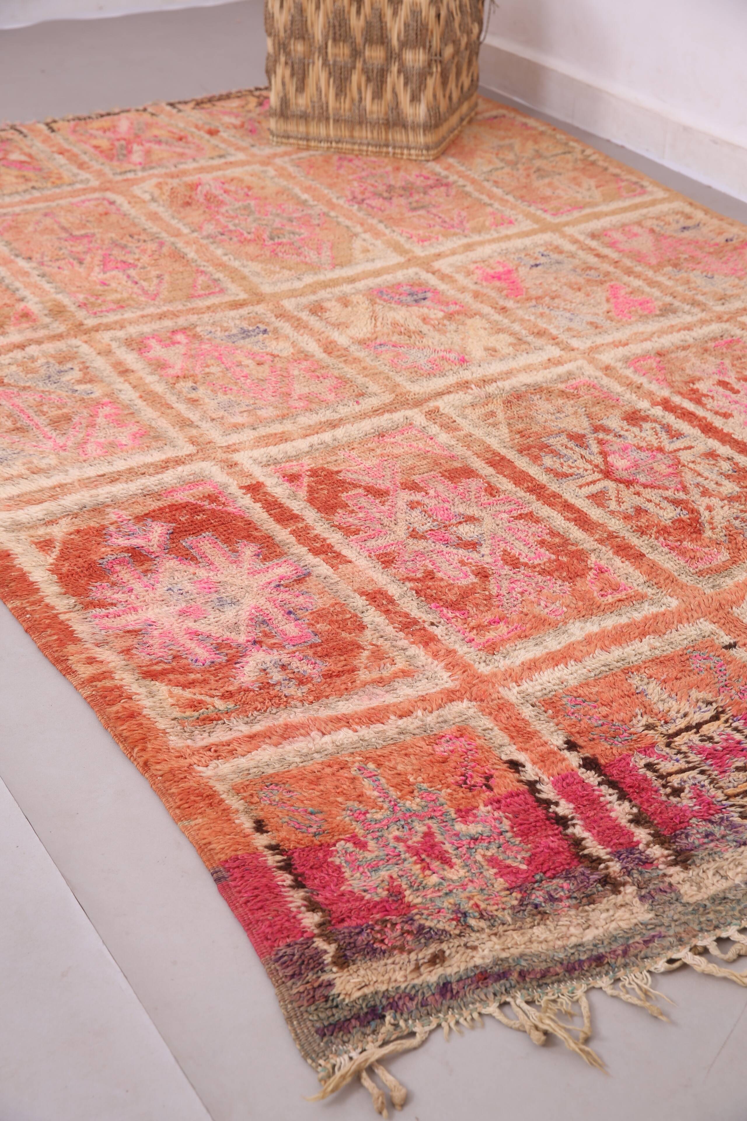 Pink Vintage Moroccan Boujaad Rug 171 x 273 cm - Berber Wool Rug Handmade