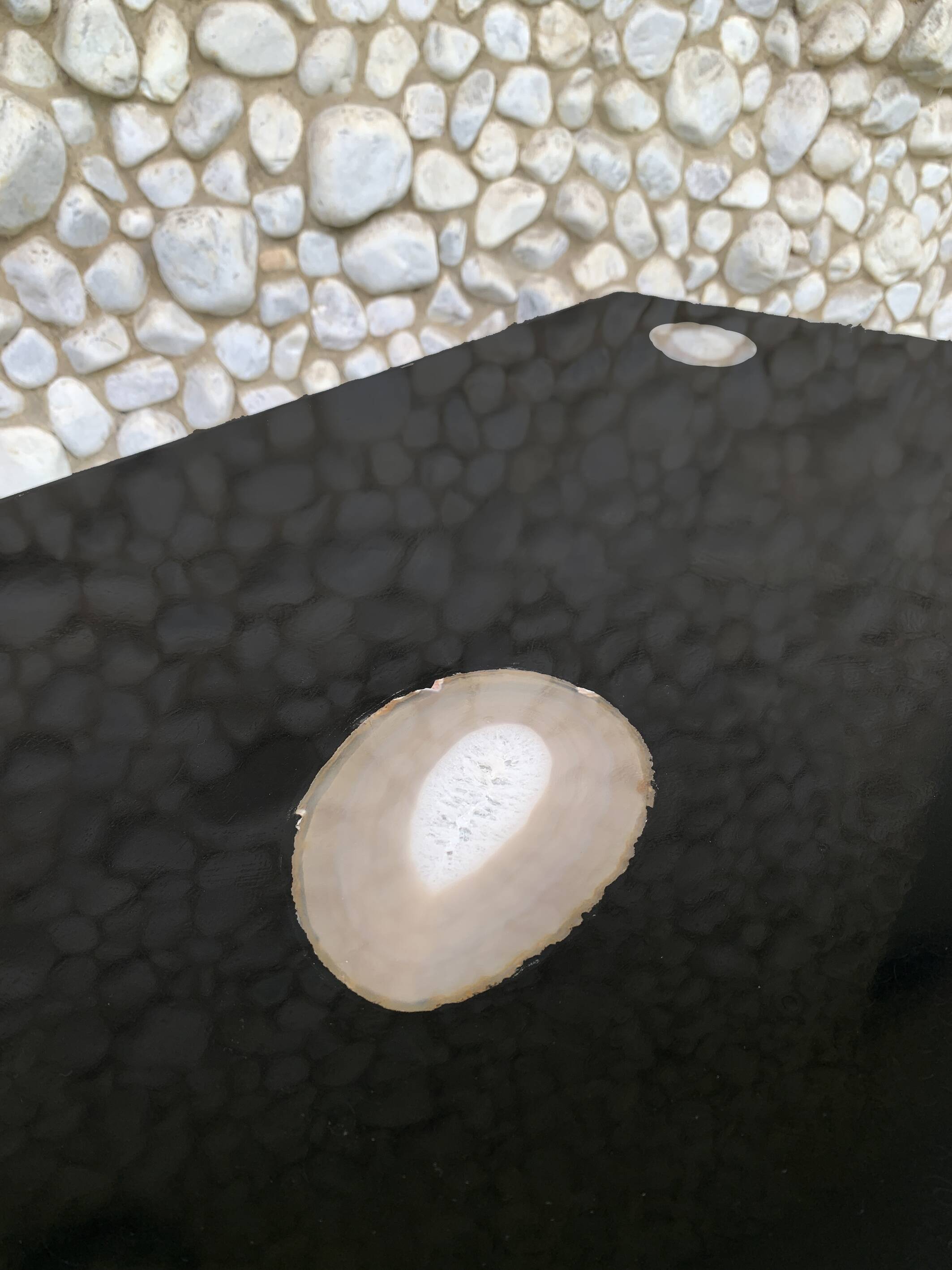 Coffee table inclusion agathes Belgian design 1970