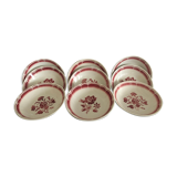 Antique tableware, hollow plates, pink pattern