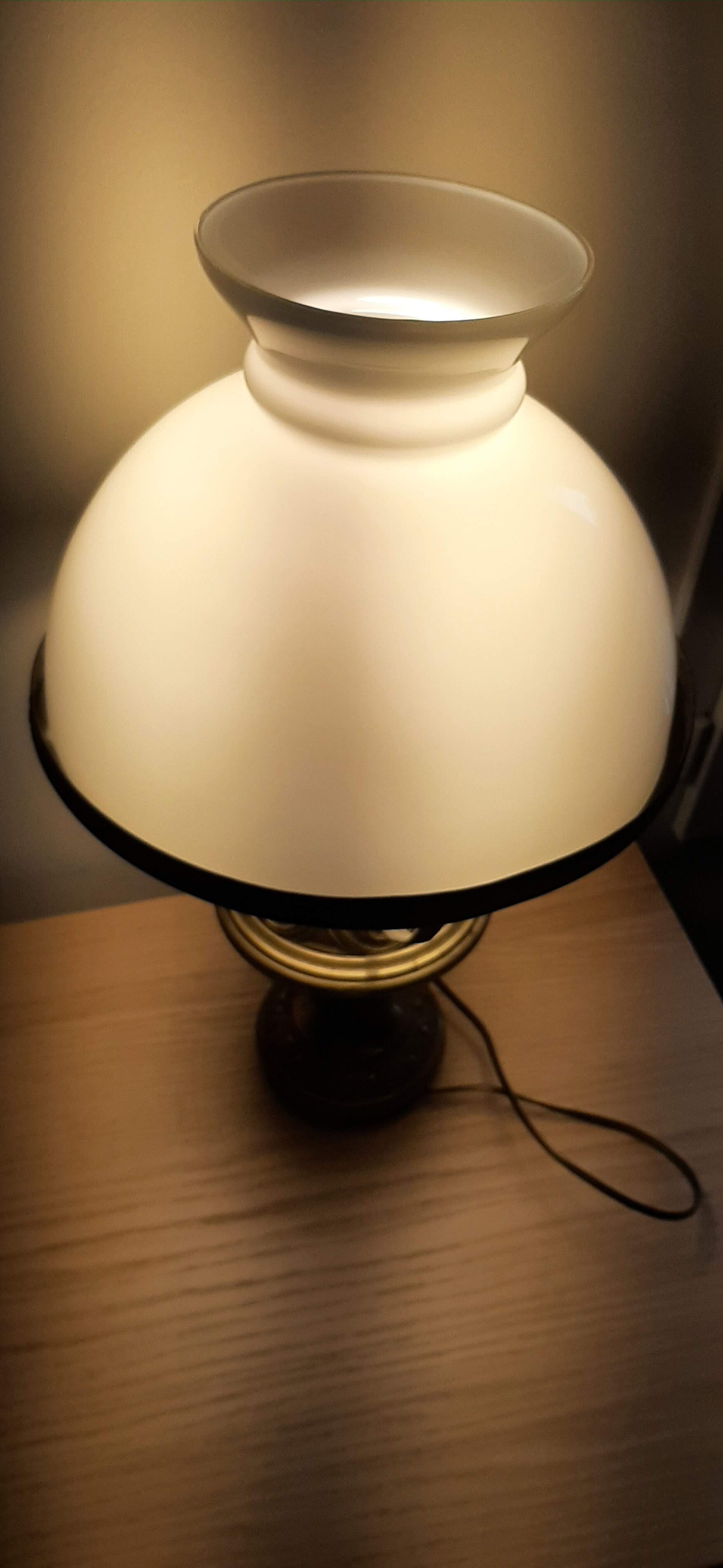 Old electrified kerosene lamp