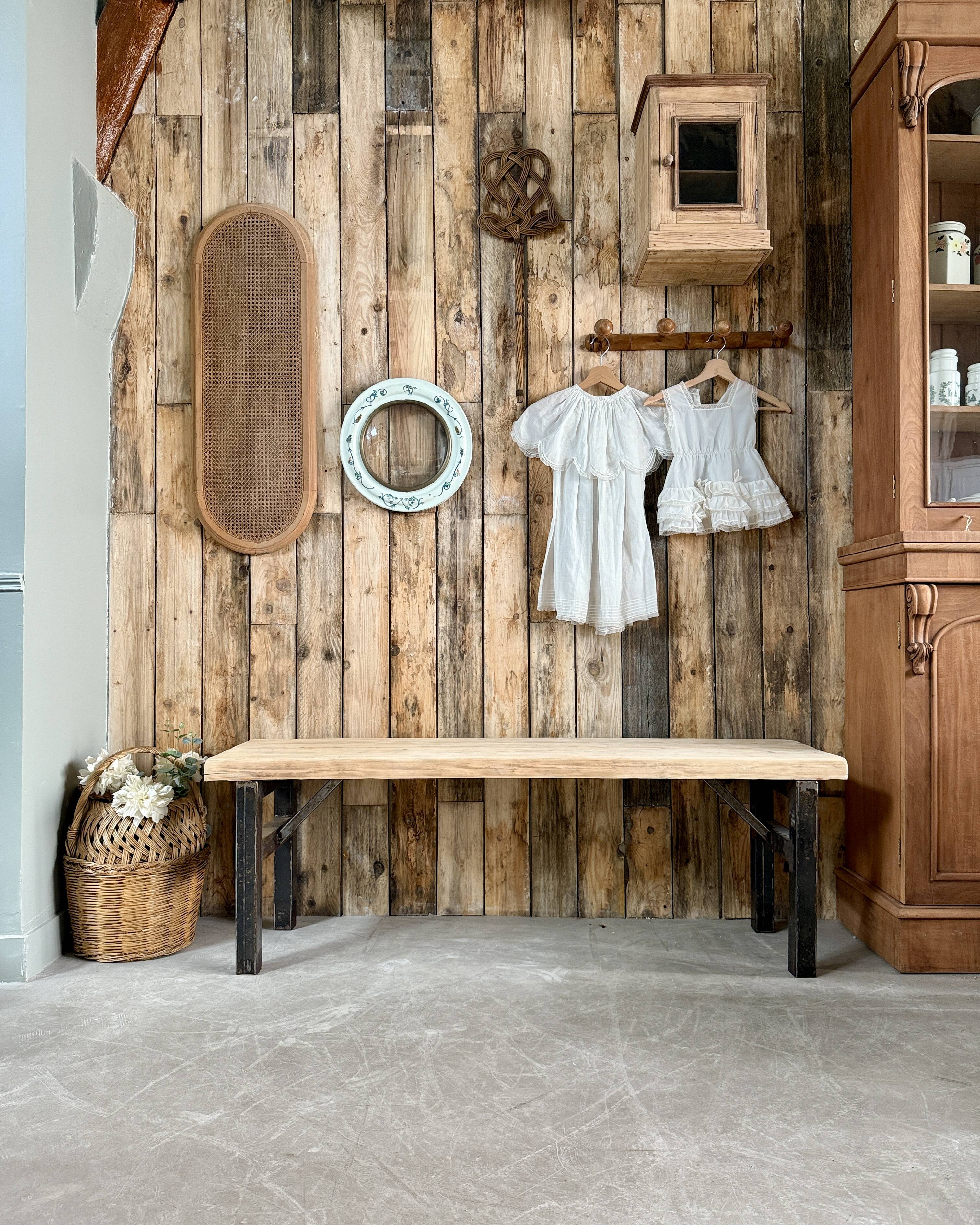 Vintage industrial bench (refurbished)