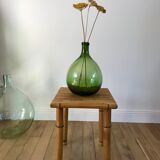 Vintage rattan and bamboo stool 50s-60s