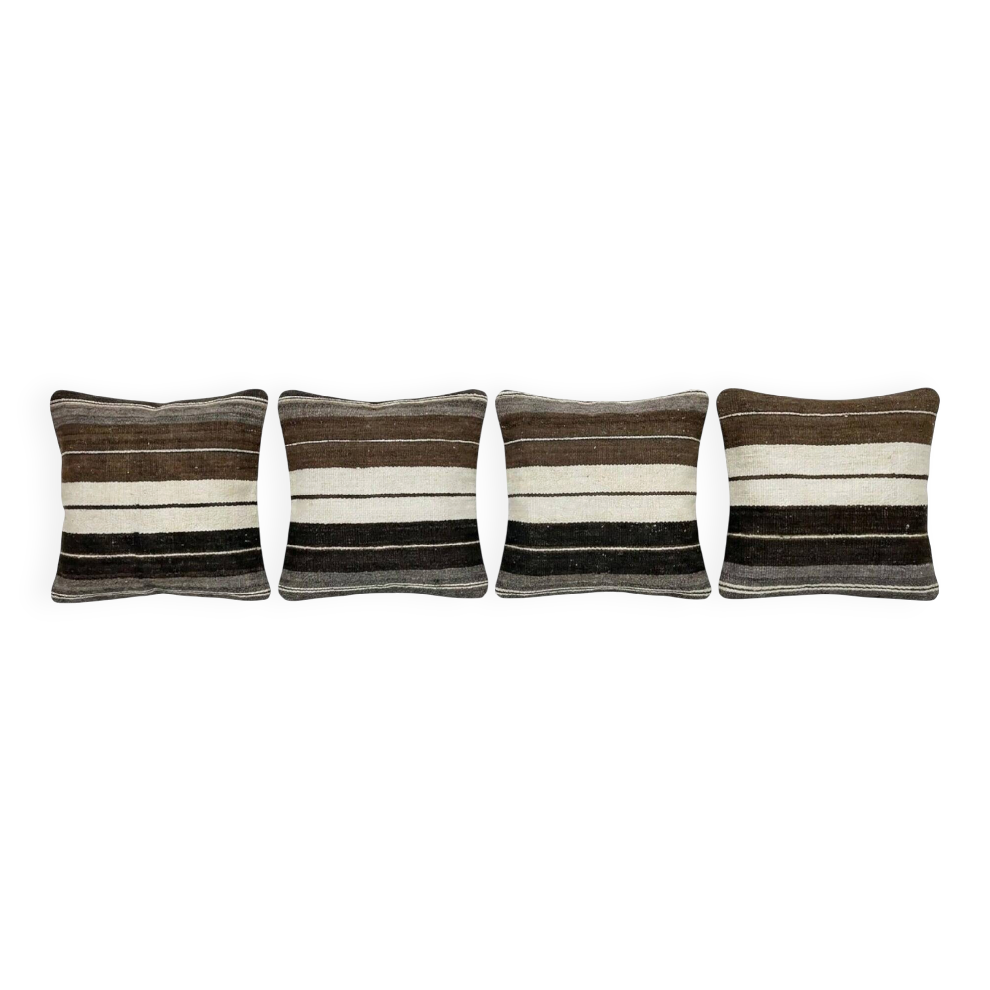 Set of 4 vintage kilim cushion covers 41x41 cm