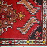 Turkish yastik handmade vintage rug 50cm x 96cm 1960s, 1C651