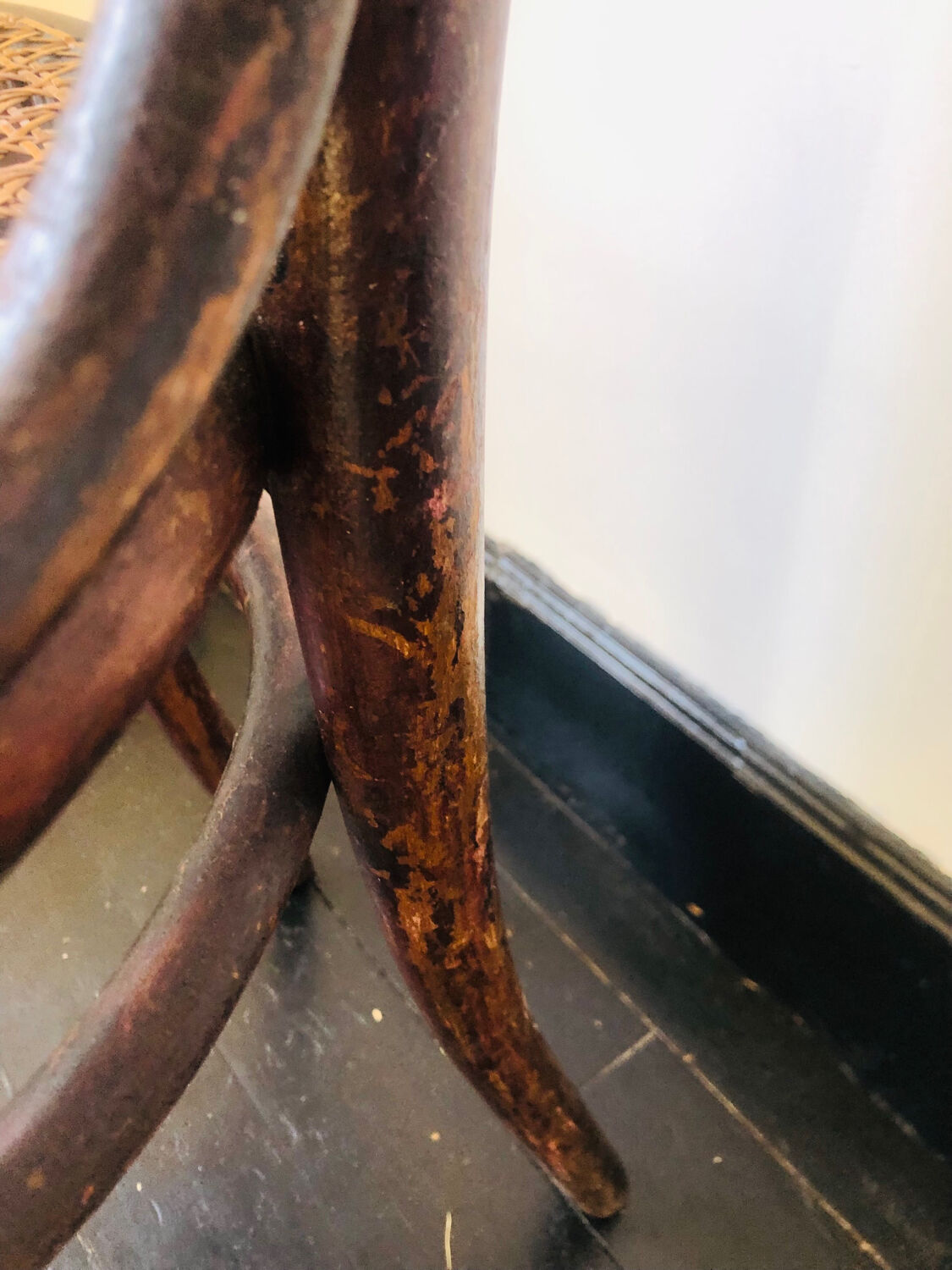 Pair of bistro chairs signed Thonet