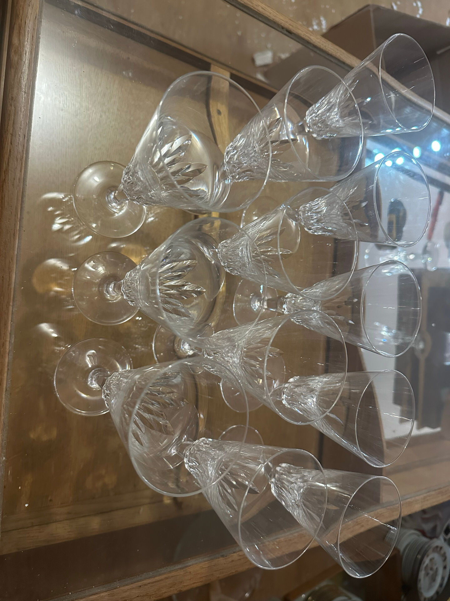 12 Baccarat champagne flutes model Carcassonne - stamped