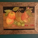 Nature morte, huile sur toile signée