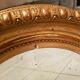 Old oval mirror gilded wood with gold leaf Napoleon III 60x51cm