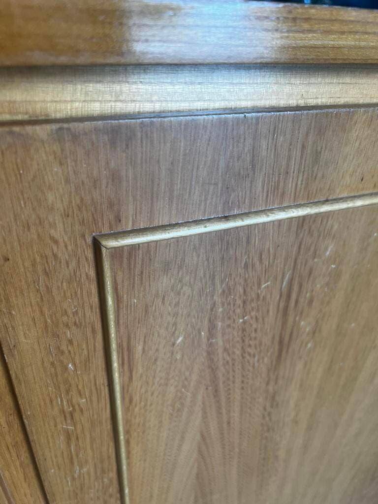 Vintage shallow wooden armoire / WK Môbel armoire