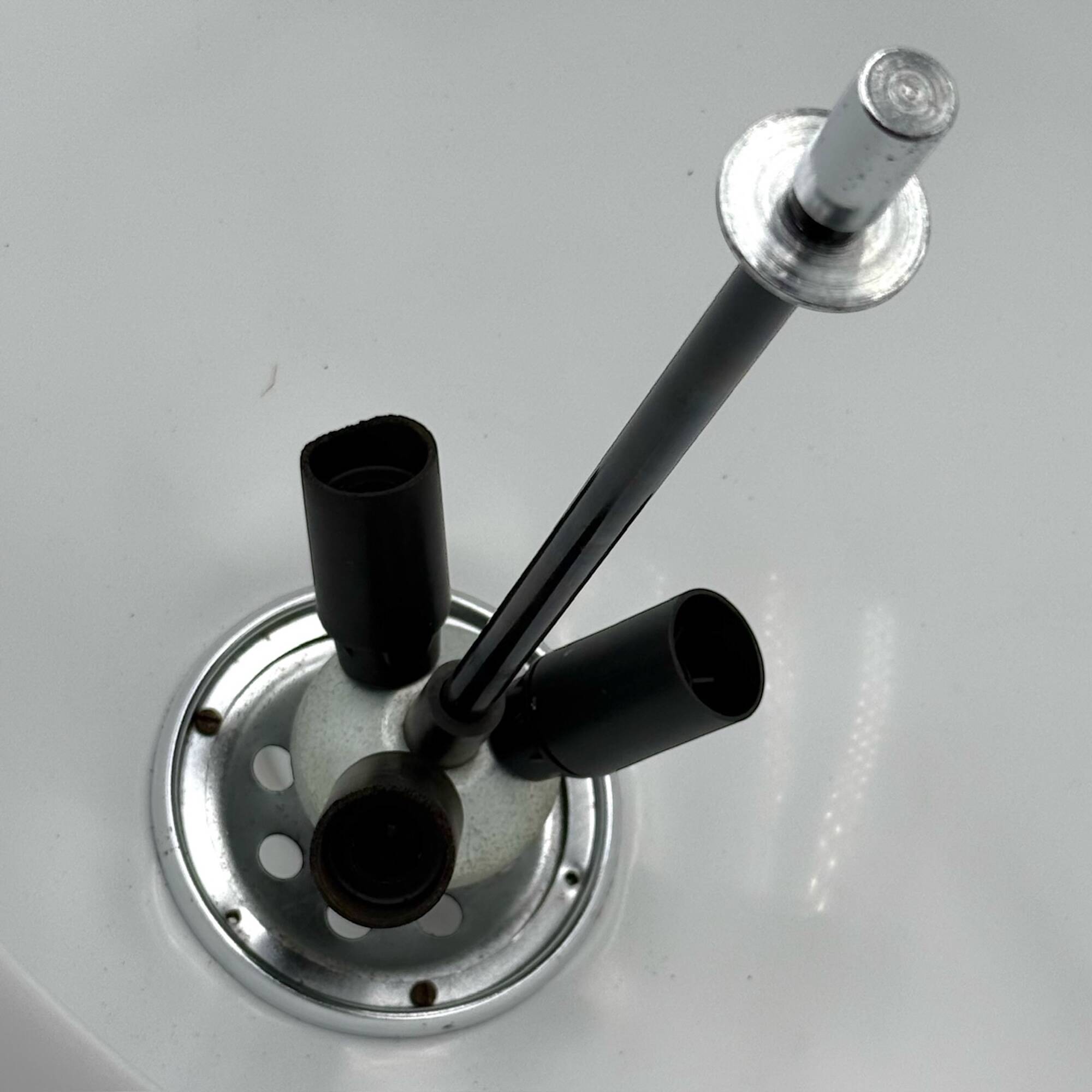 Harvey Guzzini Burgos Hanging Lamp, White Acrylic, 1960s 70s