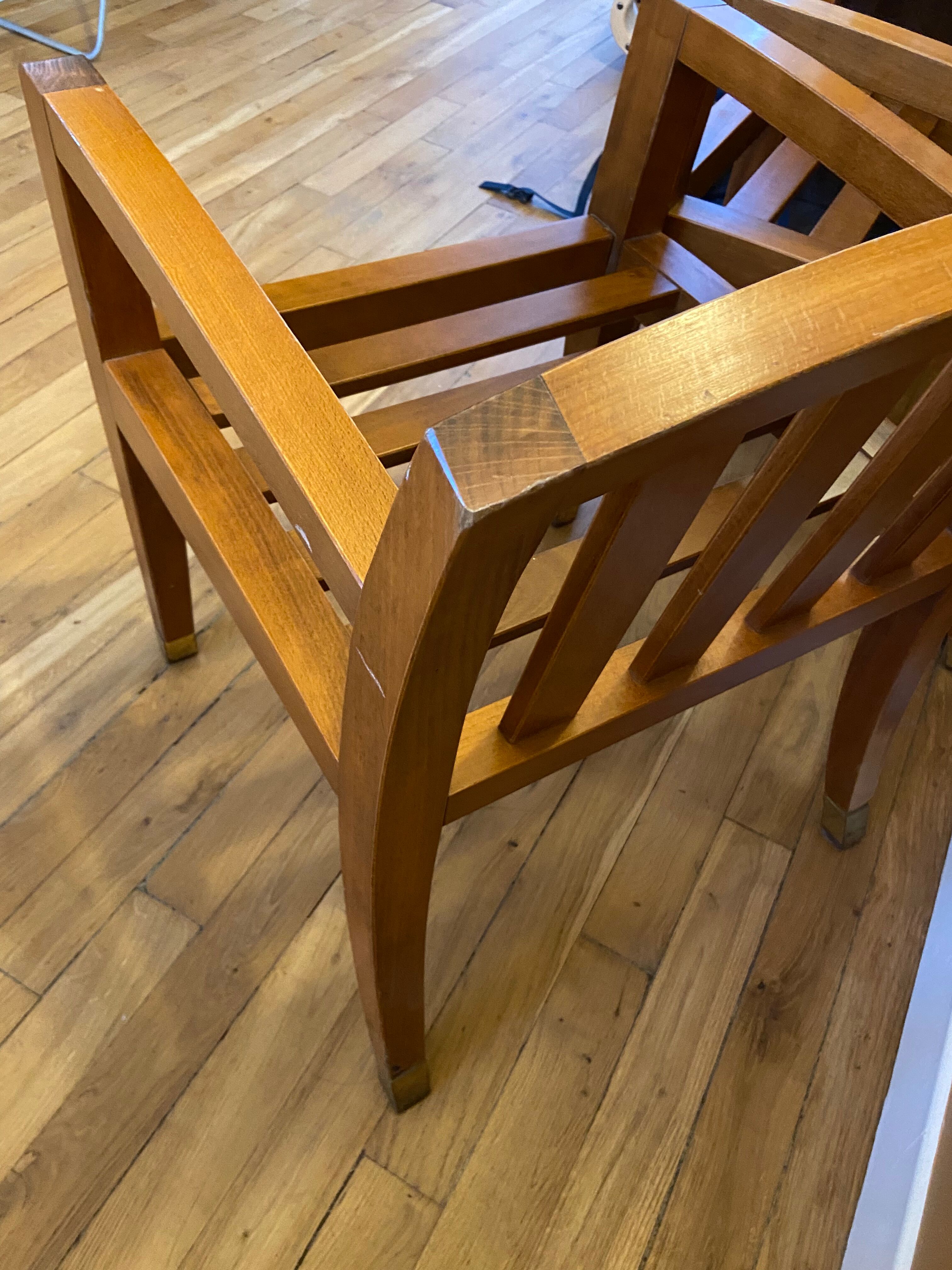 Pair of low armchairs