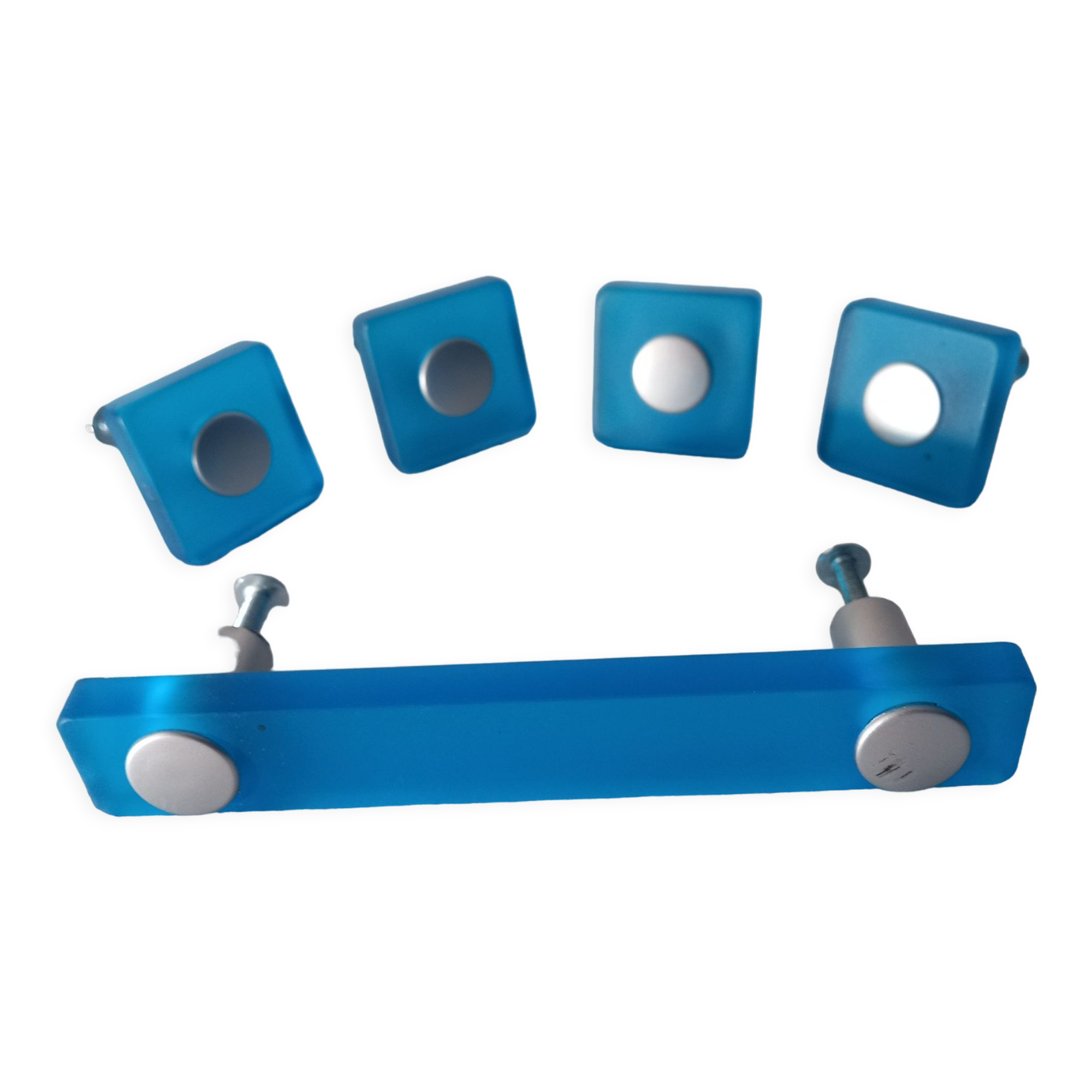 Turquoise resin door handle and knobs for furniture