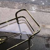 French brass two tier bar cart, 1960s