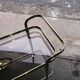 French brass two tier bar cart, 1960s