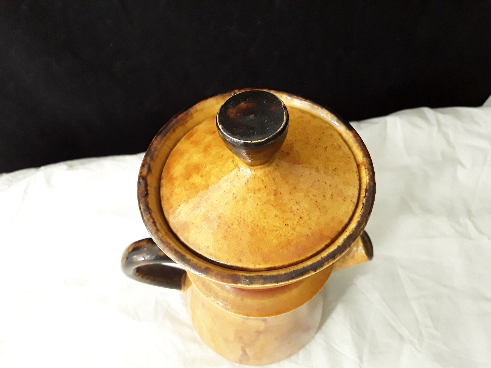 Coffee maker 1950 Mourre and Milon pottery of Provence Dieulefit