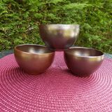 Set of 3 small Norman pottery bowls