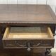 Henry II late 19th century oak serving trolley - top opens into a dresser