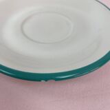 Service blanc et vert vintage