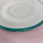 Service blanc et vert vintage