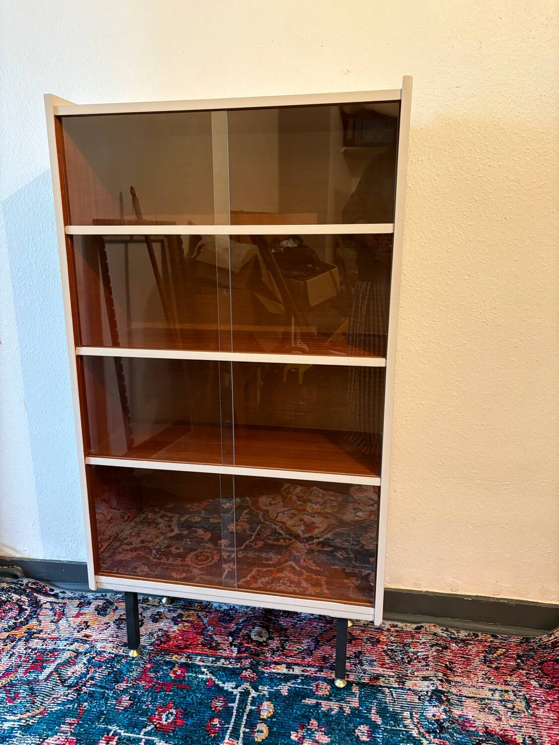 SAM vintage bookcase renovated sesame