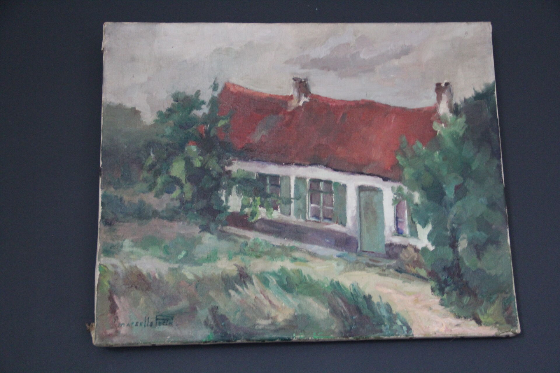 Country painting oil on canvas XX°