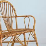 1960s vintage rattan canapé / bench