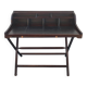 Colonial desk in wood and leather with armchair