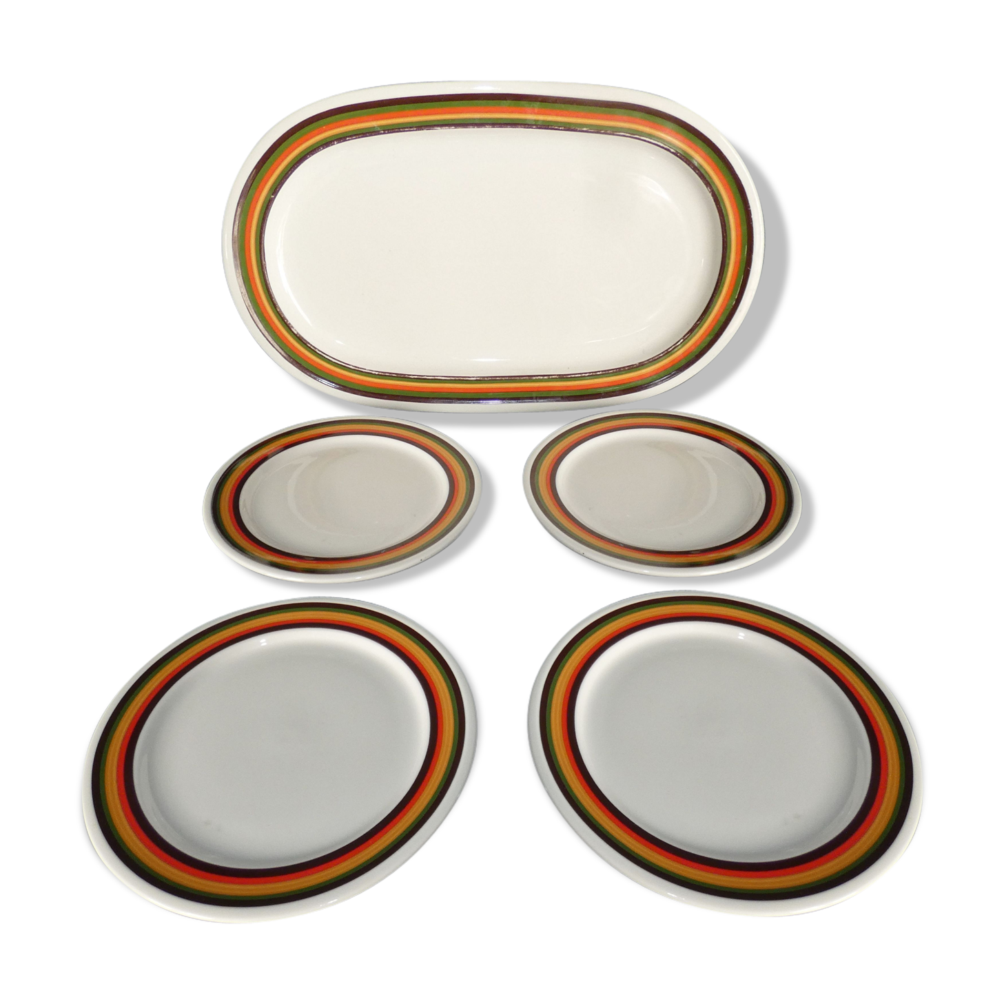 Bidasoa 80 espana set flat and 4 plates vintage circa 1970 spain