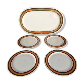 Bidasoa 80 espana set flat and 4 plates vintage circa 1970 spain