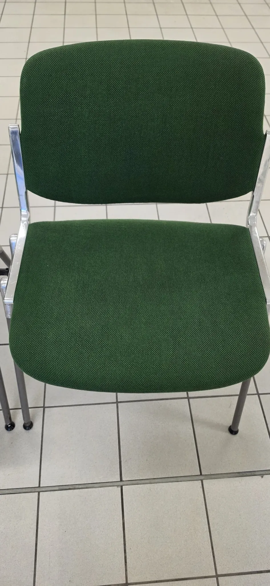 Set of 3 DSC 106 chairs by Castelli, Giancarlo Piretti, forest green.