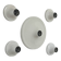 Set de 5 appliques vintage, métal laqué blanc, Allemagne, 1970