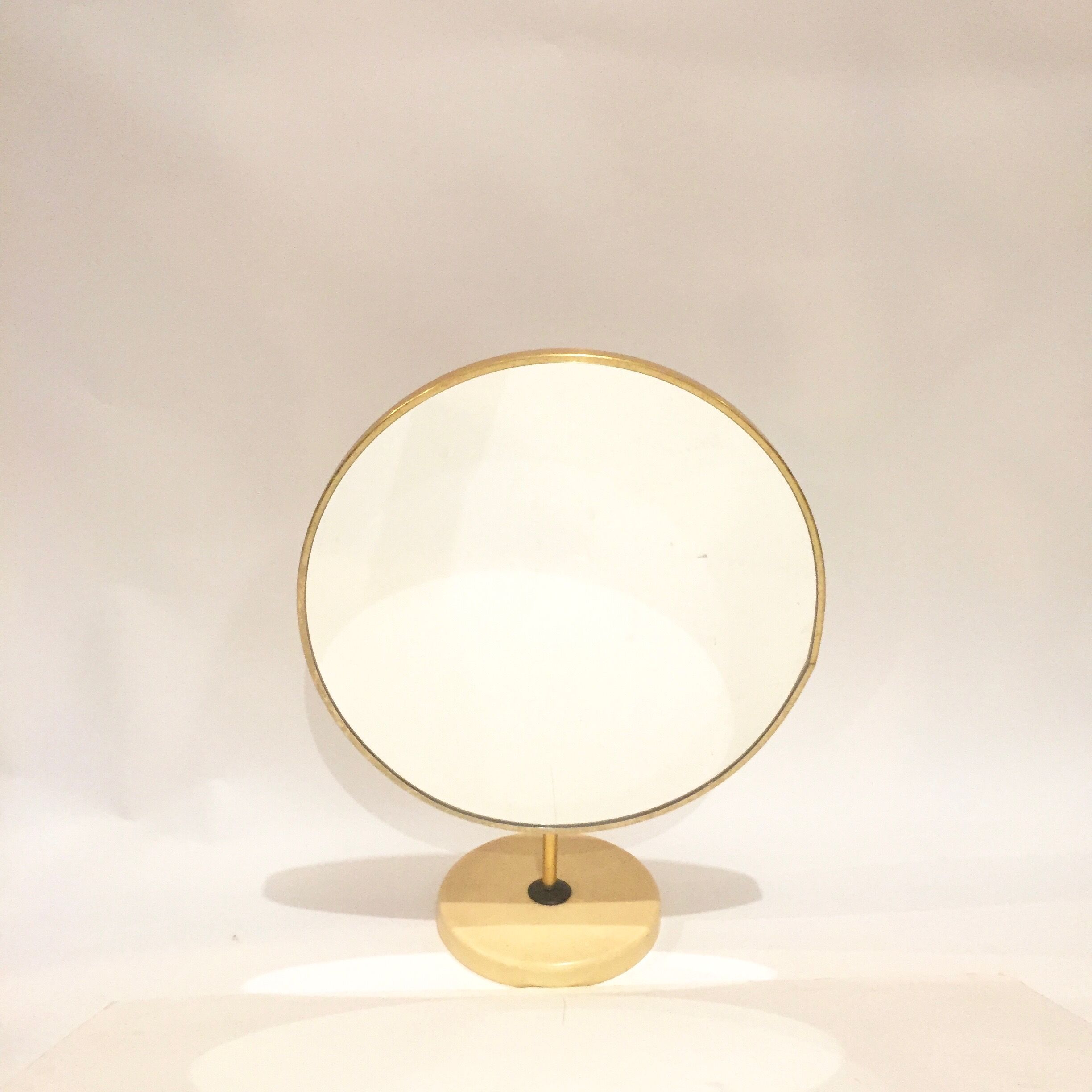 Golden table mirror