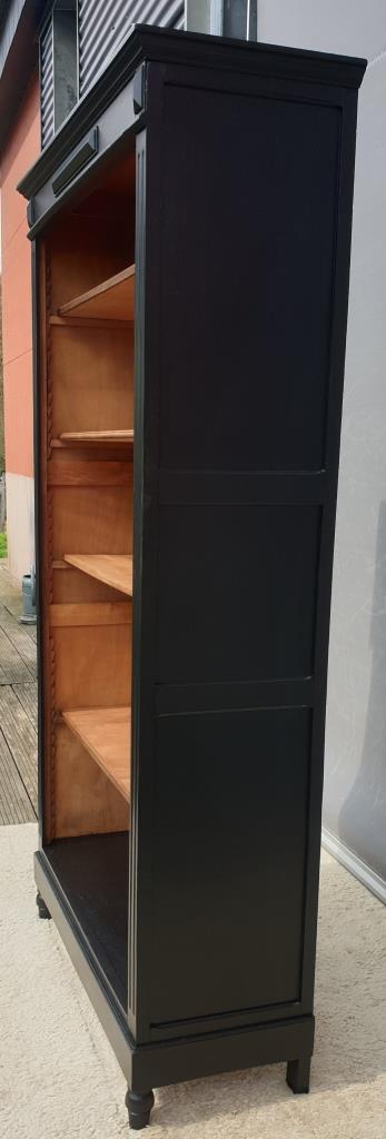 Open bookcase XIXth lacquered black