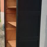 Open bookcase XIXth lacquered black