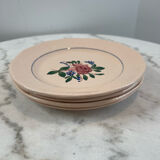 Set of four flat plates Sarreguemines Vosges