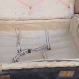 Large travel trunk with its cover