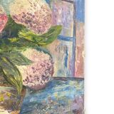 Oil on canvas Still Life with Flowers signed A. Bureau