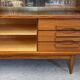 Buffet or high modernist sideboard in teak, France circa 1960.